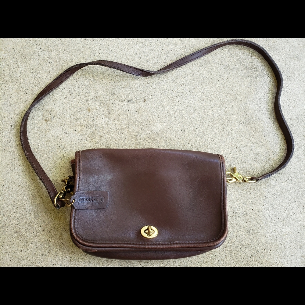 Small Vintage Leather Coach Bag